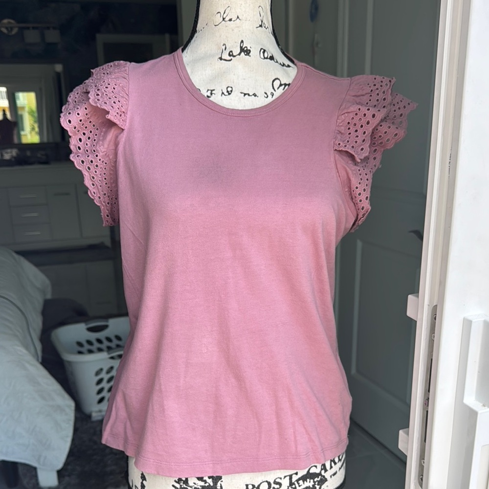 Joe’s Pink Ruffle Sleeve Women's Top